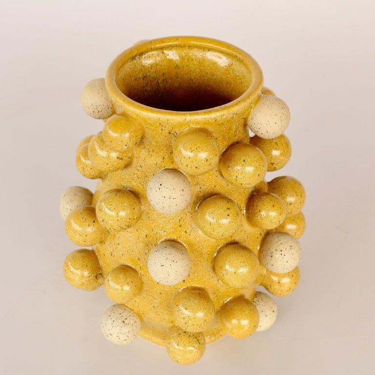 Yellow & Cream Speckled Vase